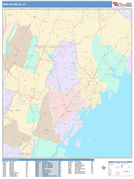 New Rochelle Digital Map Color Cast Style